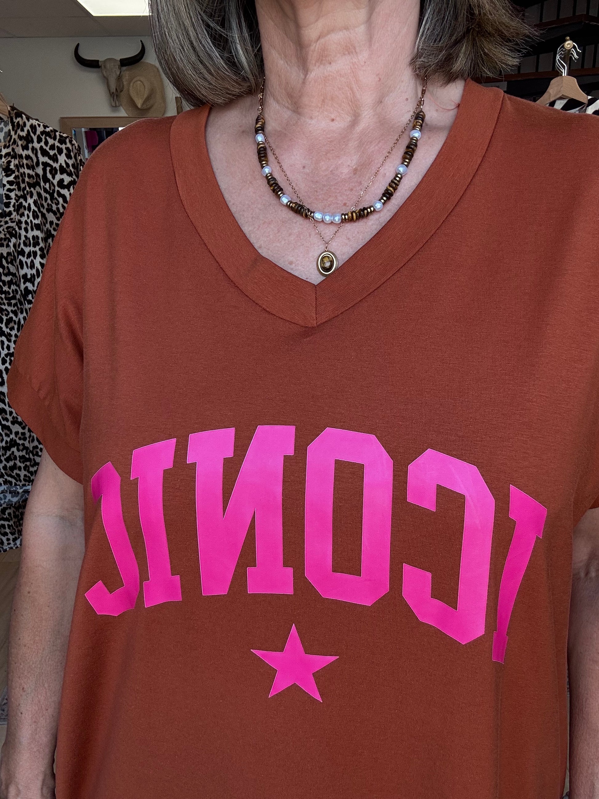 Robe teeshirt terracotta iconic
