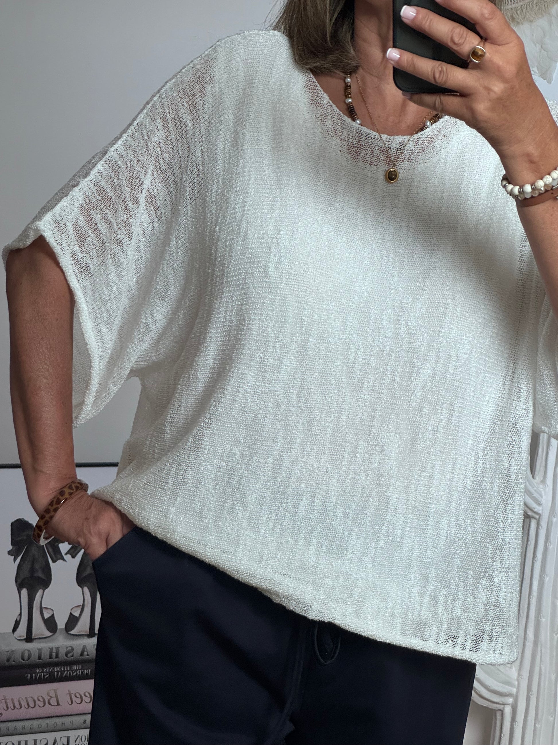 Pull Raphaël blanc TU 40/48