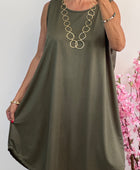Robe Sarah kaki grande taille TU 46/52