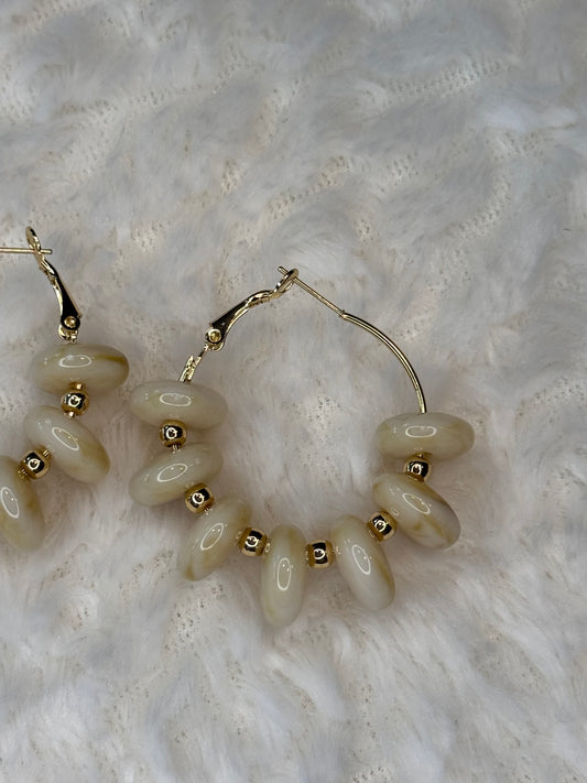 Boucle d’oreilles créoles naturelles