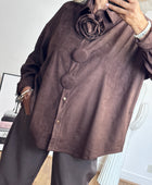 Chemise ou veste Louisa marron