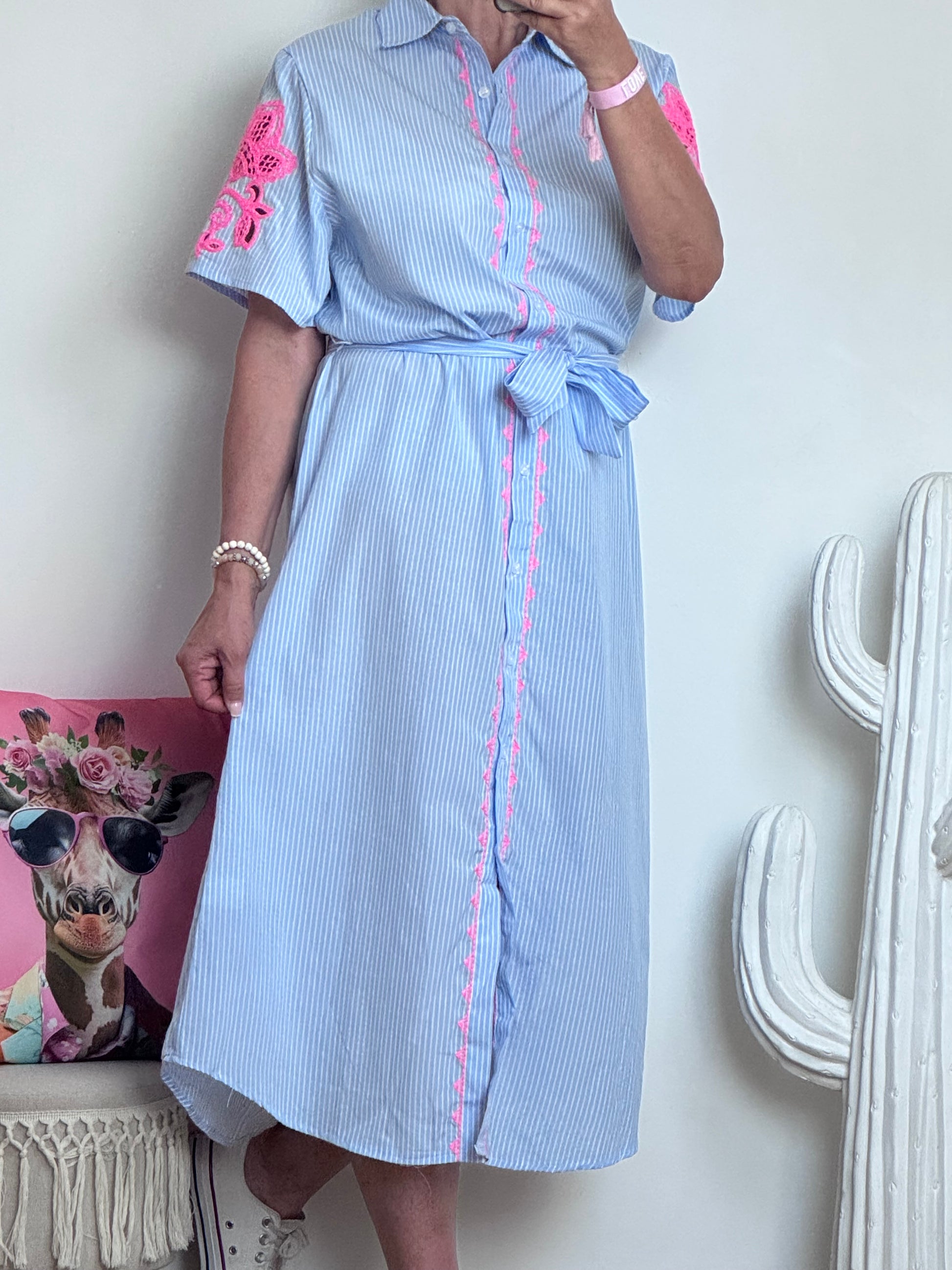 Robe rayures bleues