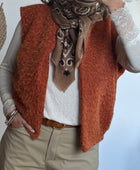 Écharpe imprimée cachemire beige