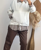 Sweat-shirt blanc Mael