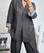 Veste blazer Alan marron fines rayures TU 40/48