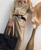 Ensemble jupe et chemise pois plusieurs tailles