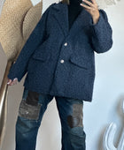 Veste moumoute bleue