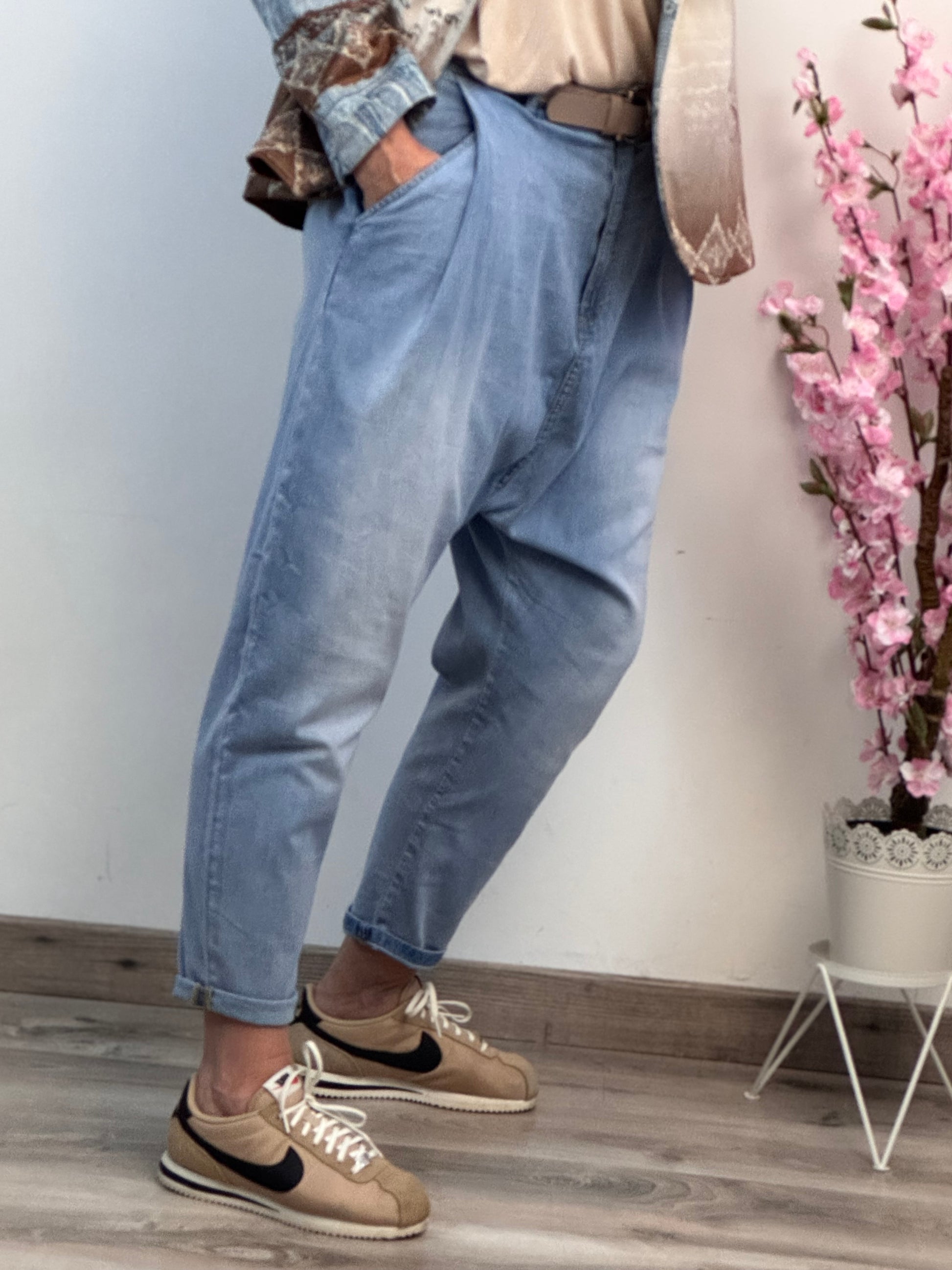 Jeans saroual bleu