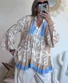 Blouse camélia beige