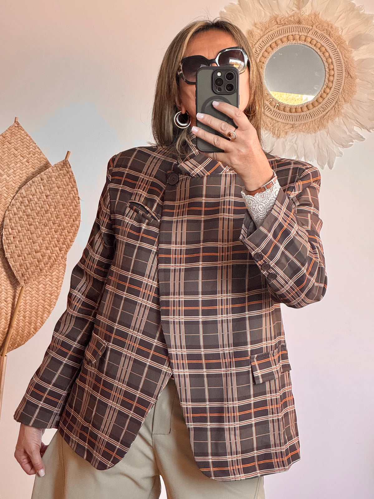 Veste blazer carreaux