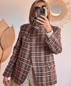 Veste blazer carreaux