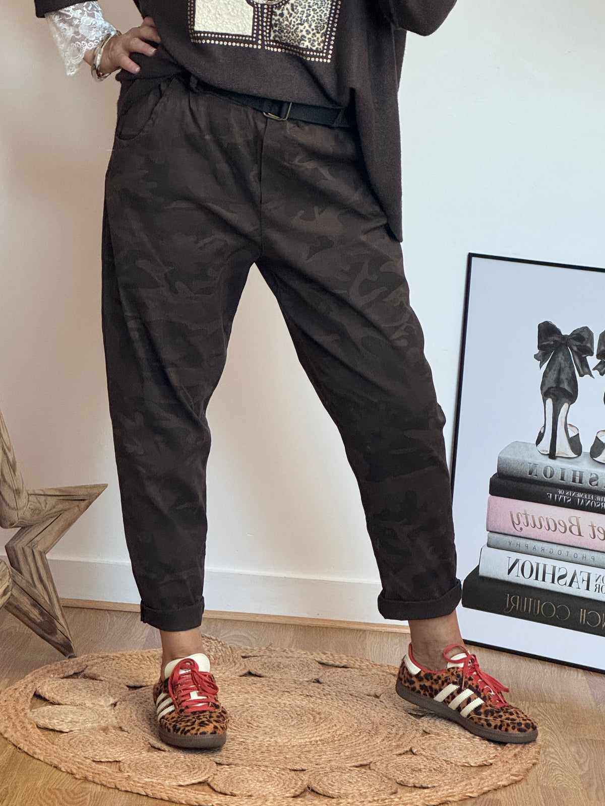 Pantalon Dakota camouflage marron