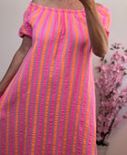Robe gaz de coton Elsa rose