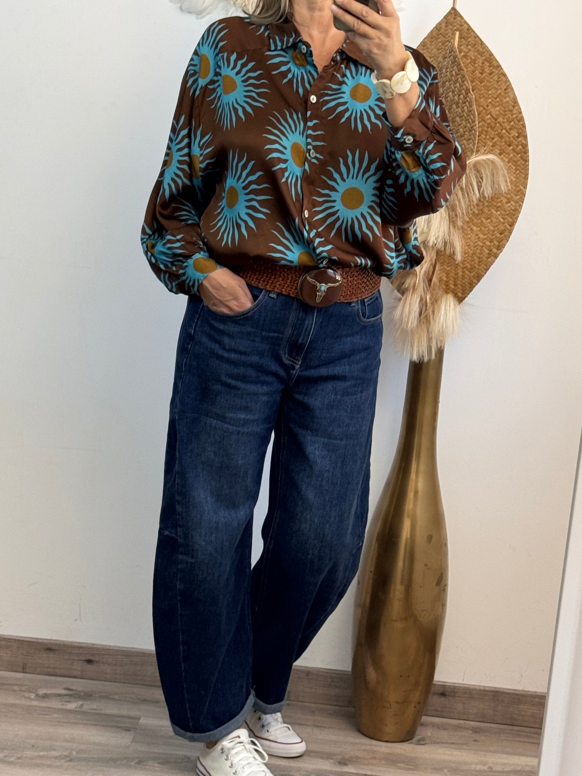 Chemise soleil marron