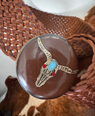 Ceinture bohème boucle tête de buffle