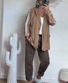 Veste casuel camel jolie forme