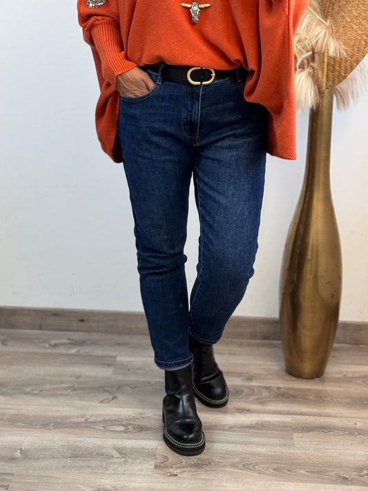 Jean mom fit bleu taille disponible du 44 au 52