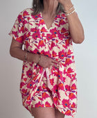 Robe shorty floral