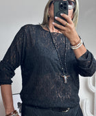 Top dentelle noire TU 40/48