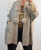 Veste longue taupe TU 42/50