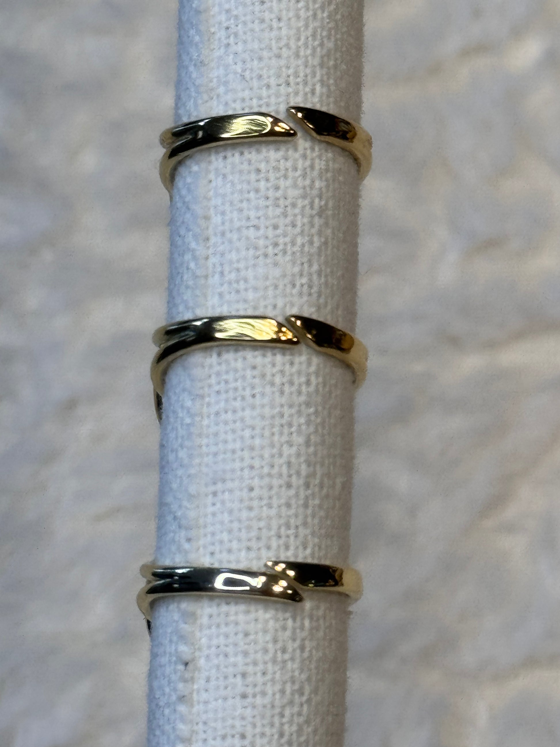 Bague acier inoxydable dorée