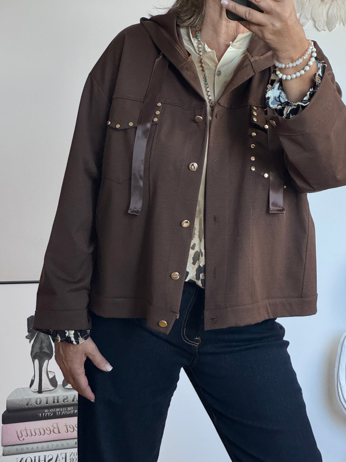 Veste casuel gold marron