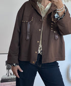 Veste casuel gold marron