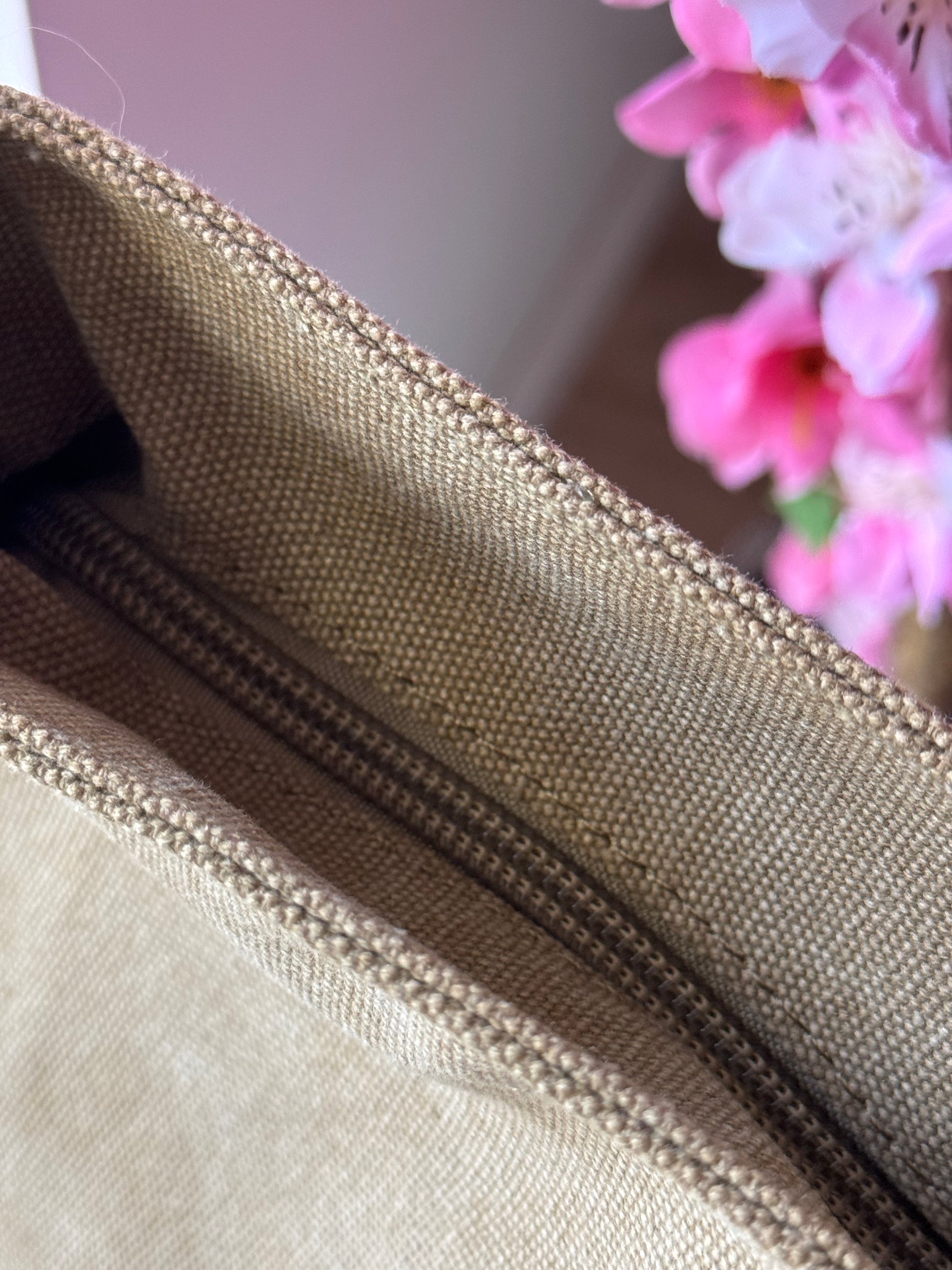 Sac vanes toile moka (grand modèle)