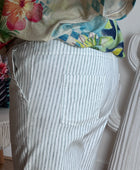 Pantalon confort rayures kaki