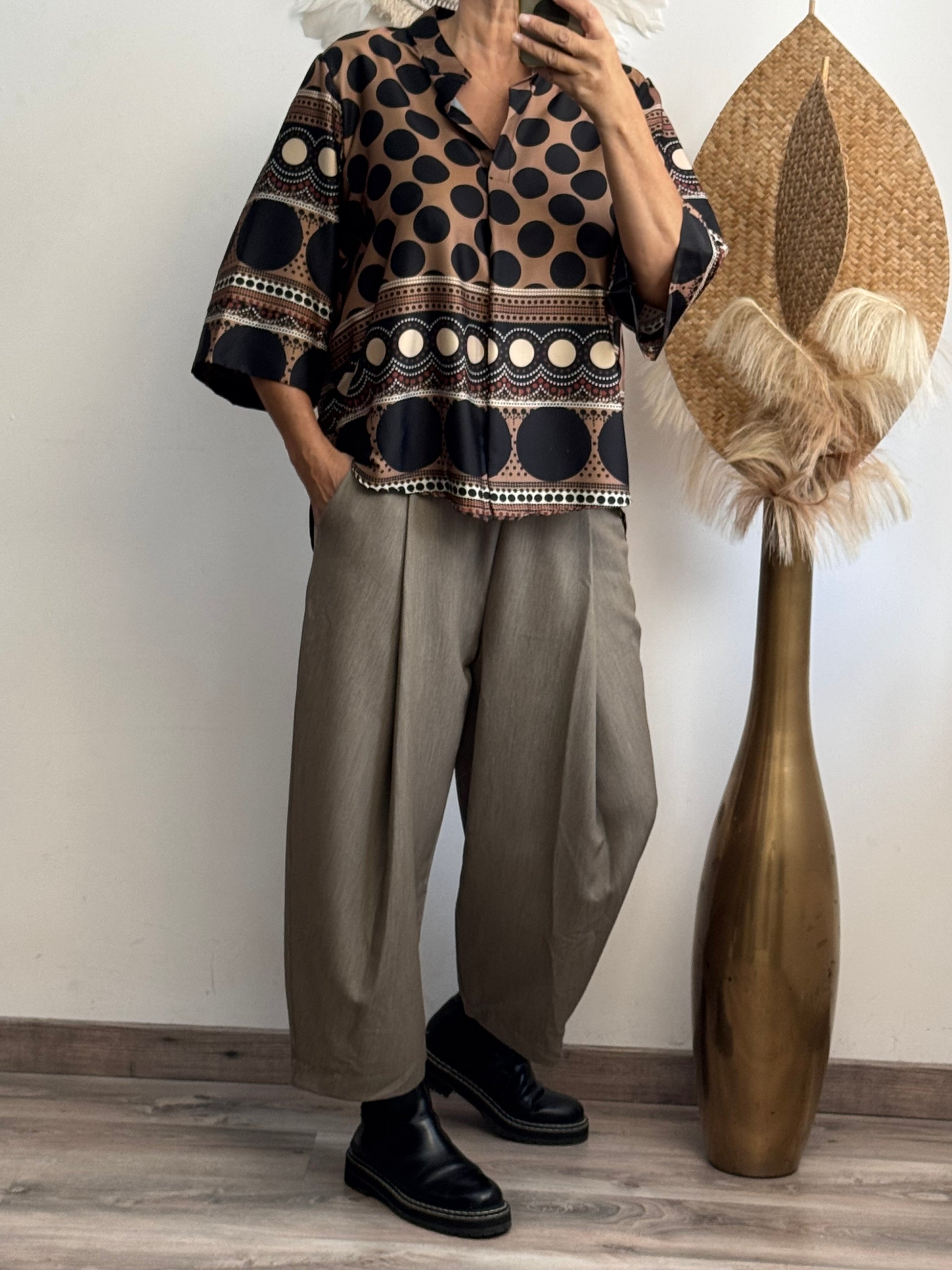Pantalon balloon Lucas taupe TU 36/42