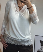 Top dentelle blanc