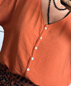 Blouse jolie forme terracotta