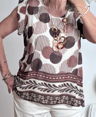 Top Ninon marron