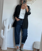 Jeans barrel bleu foncé