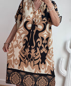 Robe fluide arabesque beige TU 40/48