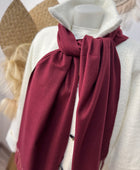 Écharpe cashmere Bordeaux