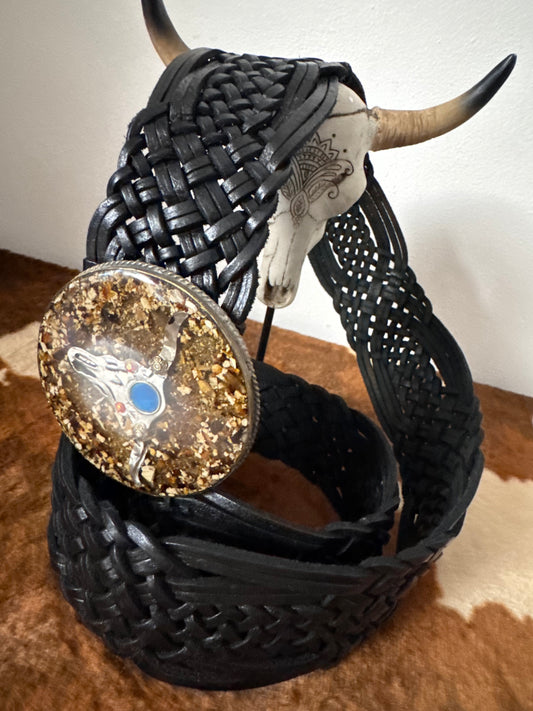 Ceinture bohème buffle noir