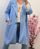 Veste longue Casuel bleue TU 46/52
