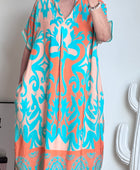 Robe arabesque turquoise /orange TU 40/48