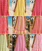 Robe d’été en coton multiples imprimés du 1 au 9