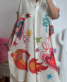 Robe chemise multicolore