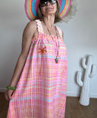 Robe Vichy multicolore fluo