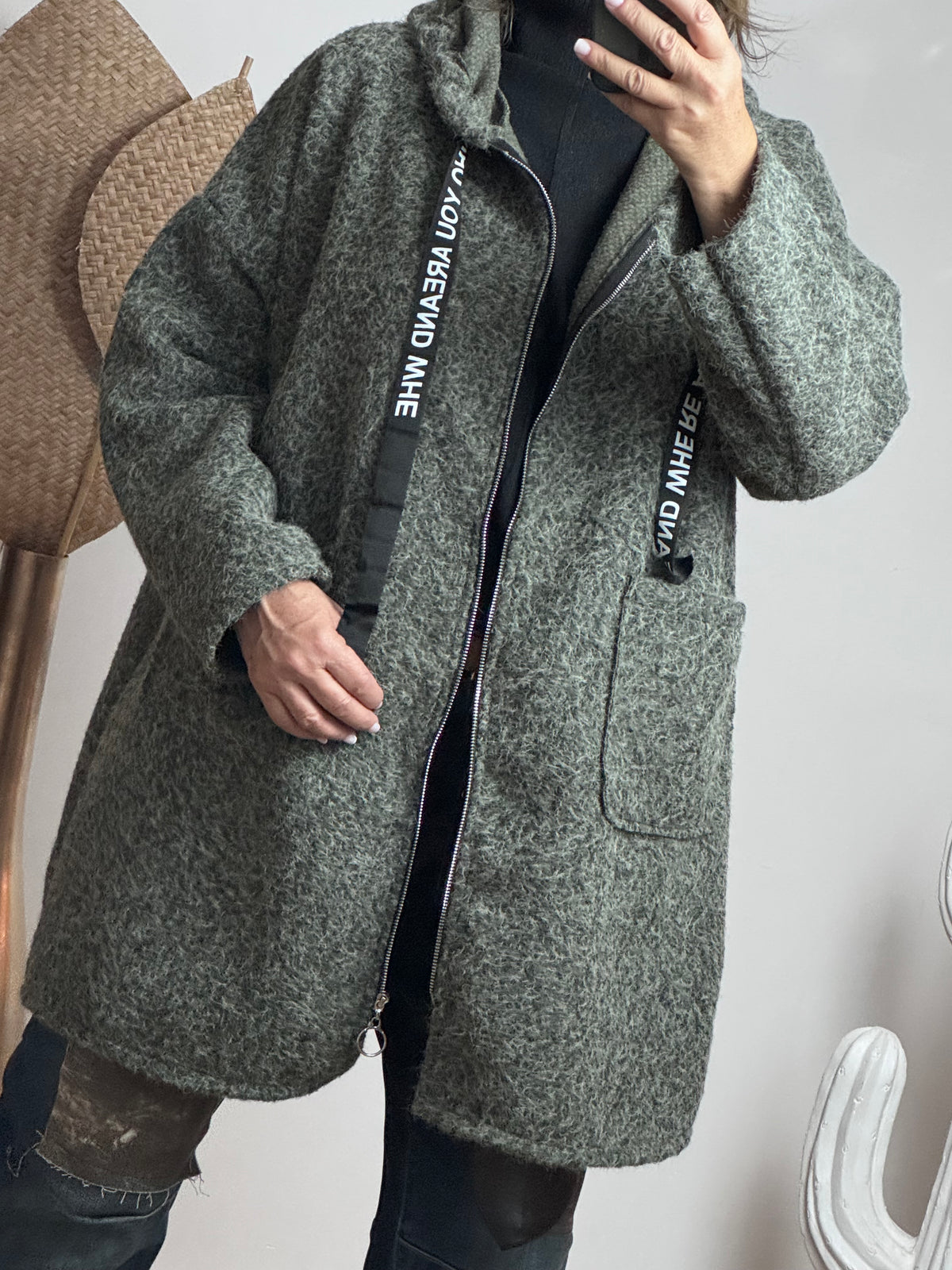 Manteau moumoute kaki
