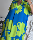 Robe floral bleu/ vert TU 40/48
