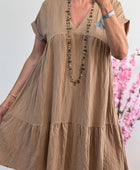 Robe Lison beige camel