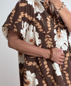Robe Chloé évasée marron