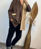 Blazer suédine bi color