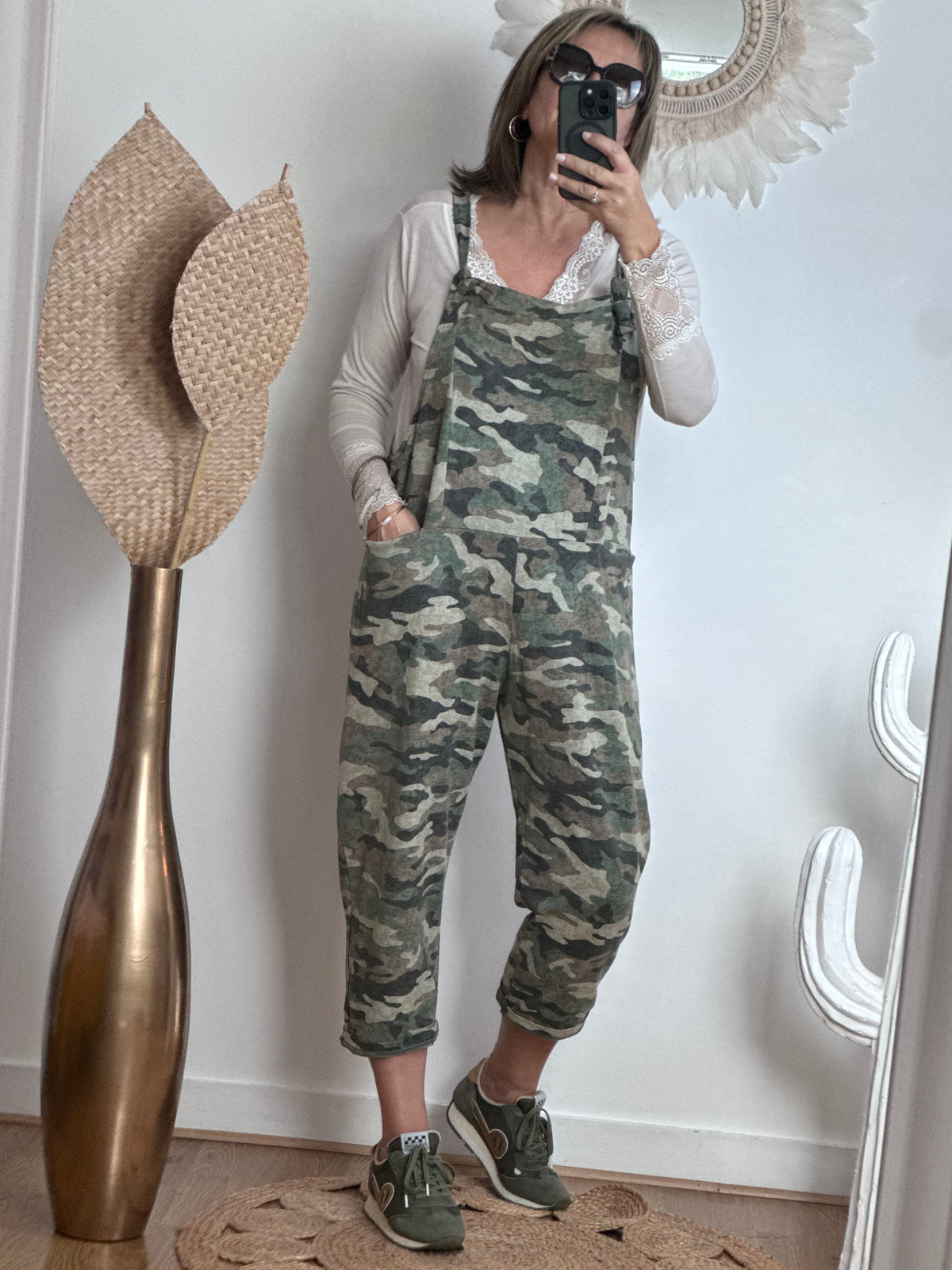 Salopette camouflage kaki