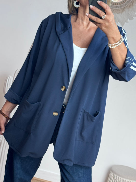 Veste casuel marine jolie forme