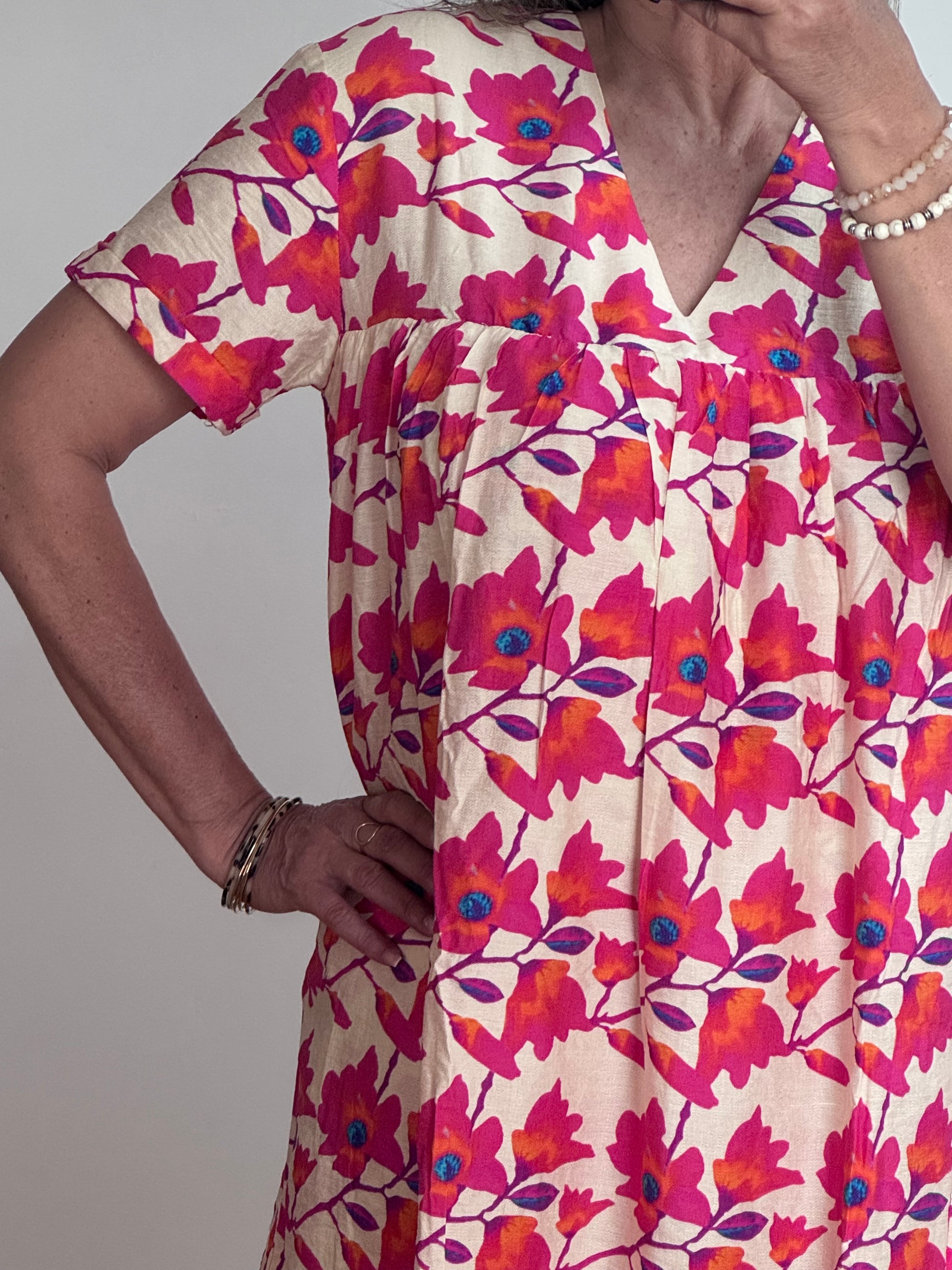 Robe shorty floral